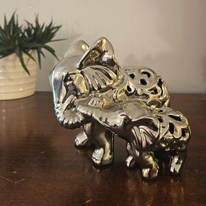 Silver Elephant Figurine